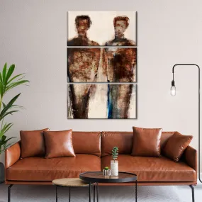 2 Figures Study X Wall Art