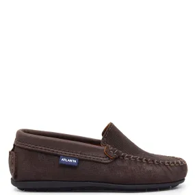 Atlanta Mocassin Brown Twill Loafer