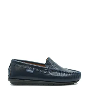 Atlanta Mocassin Navy Stamped Loafer