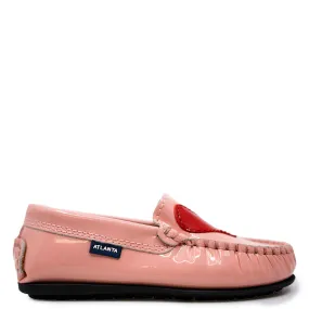 Atlanta Mocassin Salmon Patent Heart Loafer