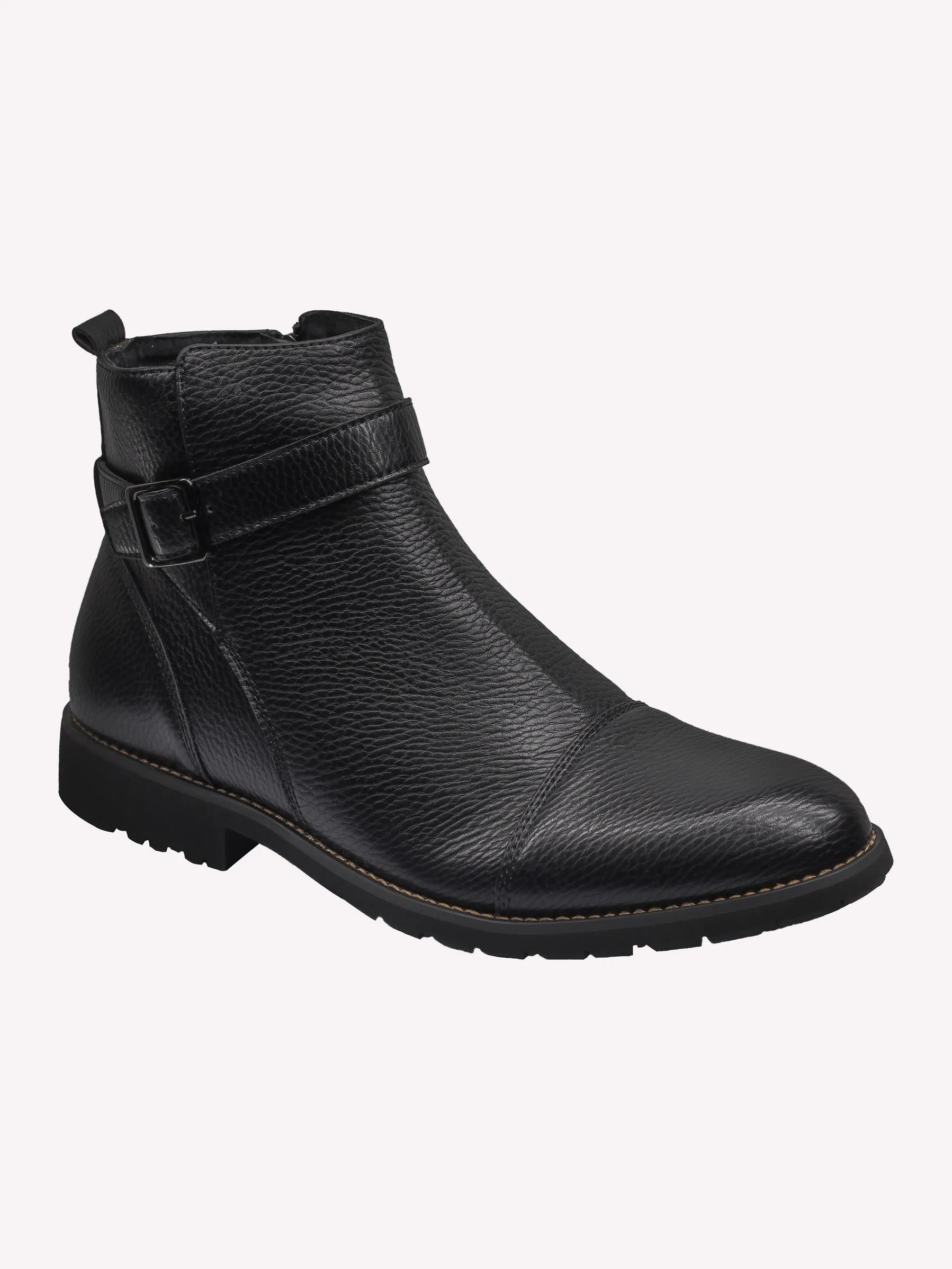 BLACK CHELSEA ANKLE BOOTS WITH ZIP