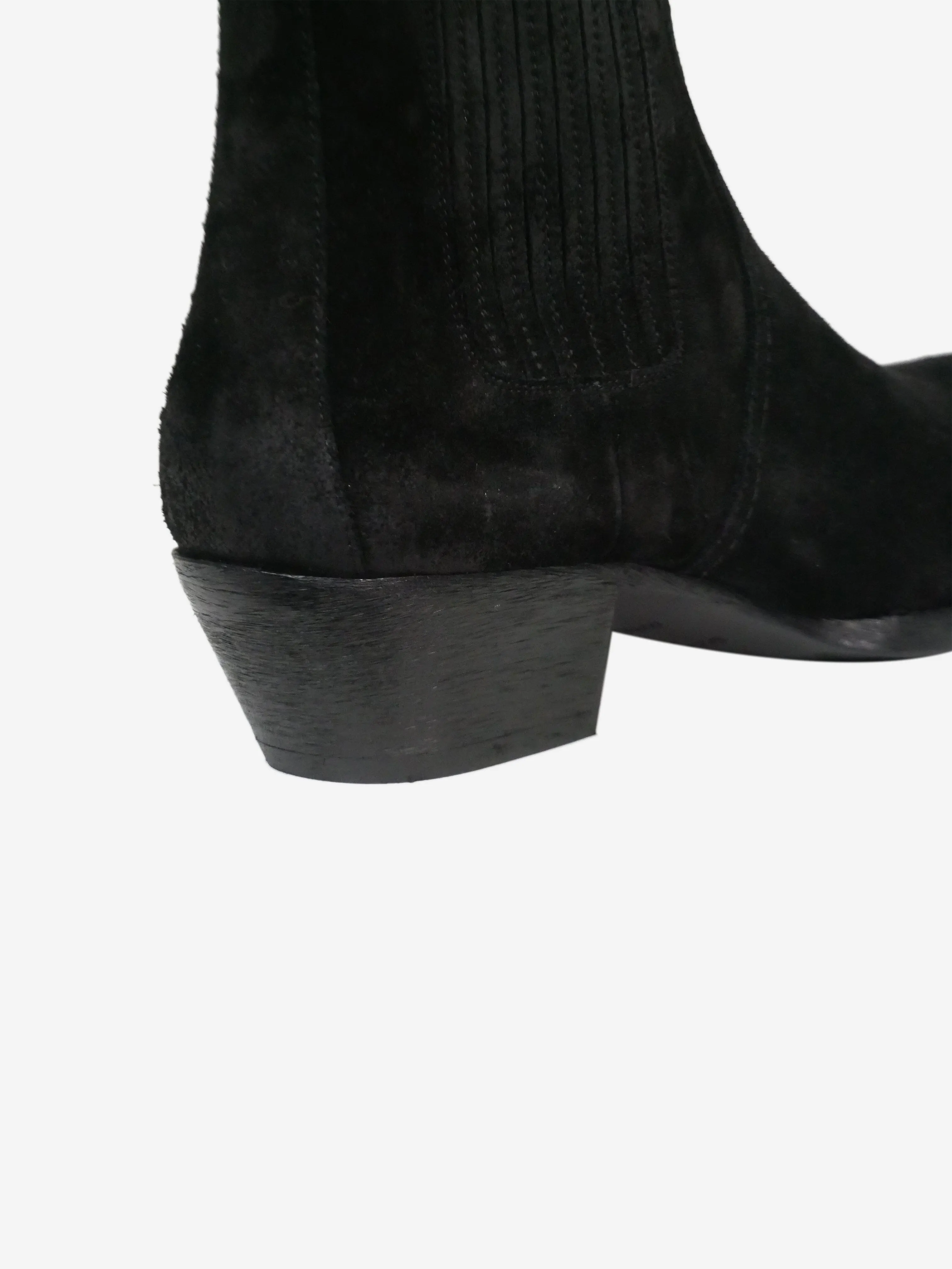 Black suede ankle boots - size EU 41