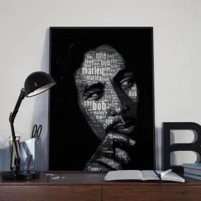 Bob Marley Custom Printing, Home Decor, Wall Hanging, Custom Canvas, Bob Marley Art, Singer Print, Jamaican Musician