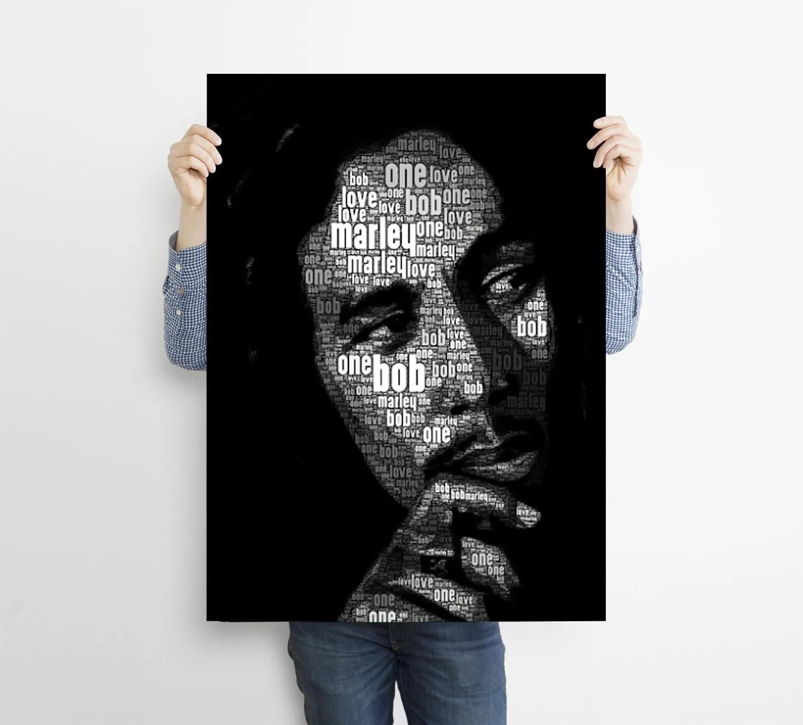 Bob Marley Custom Printing, Home Decor, Wall Hanging, Custom Canvas, Bob Marley Art, Singer Print, Jamaican Musician