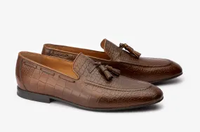 Croc Print Tassel Loafer