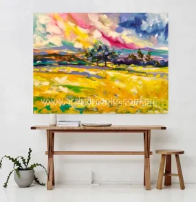 Golden canola  - original on canvas 90x120cm