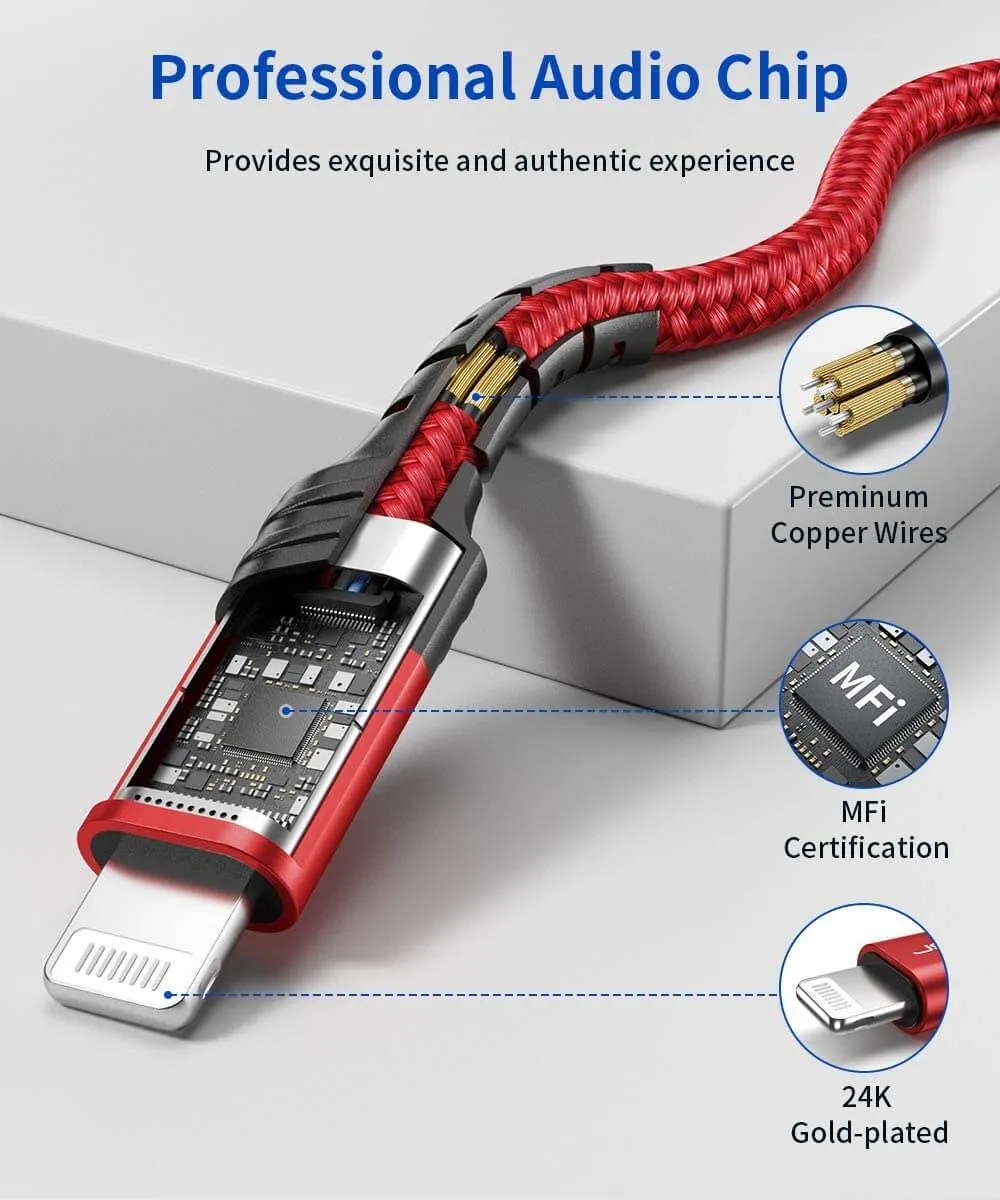 Lightning to 3.5mm Car Audio Cable