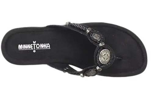 Minnetonka Moccasin Sandal, Laughlin, Black