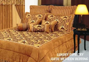 "Bronc Rider" Western 8-Piece Tapestry Bedding Ensemble