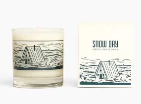 Snow Day Rocks Glass Candle