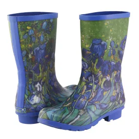 Van Gogh Irises Mid-Calf Rain Boot